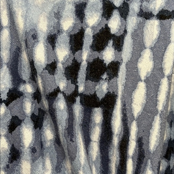 NIC+ZOE Sleeveless Gathered Waist Blue Watercolor Print Dress - Size Medium - Picture 8 of 16